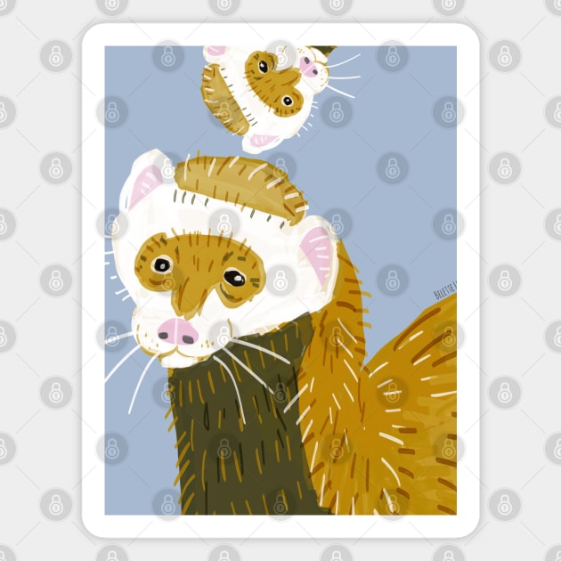 Happy National Ferret Day Magnet by belettelepink